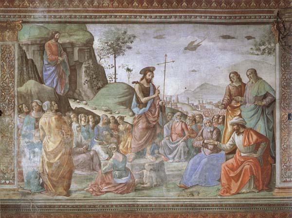 Domenicho Ghirlandaio Predigt Johannes des Taufers oil painting image